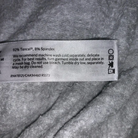 Eileen fisher large sleep shirt dress gray pockets tencel spandex pajamas - Picture 4 of 6